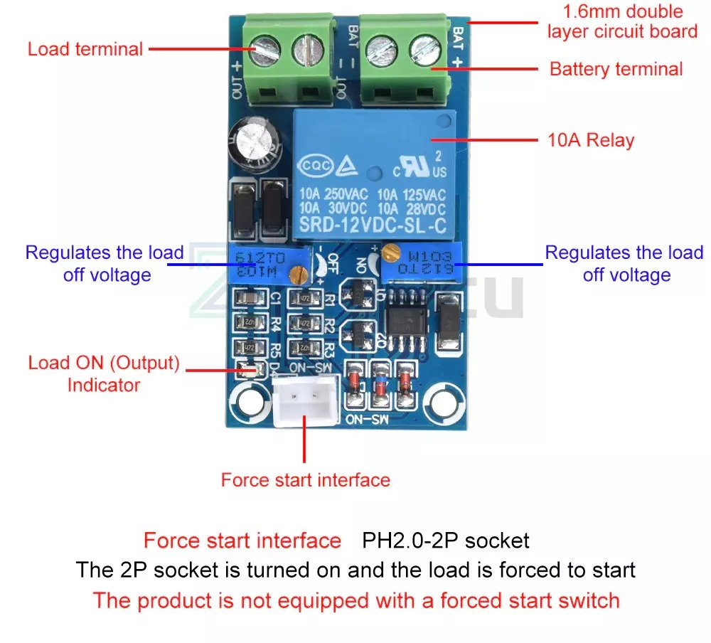 Auto 12V Battery Cut Off Circuit Charging Circuit Control Board In Pakistan