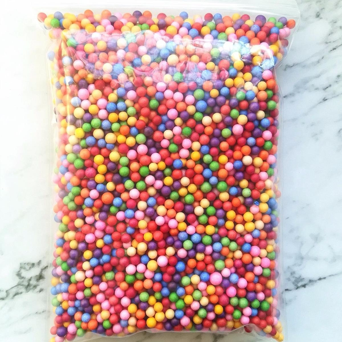 【World Supermarket 2021】15000pcs Mud Particles Accessories Slime Balls Small Tiny Foam Beads For Filler For DIY Supplies