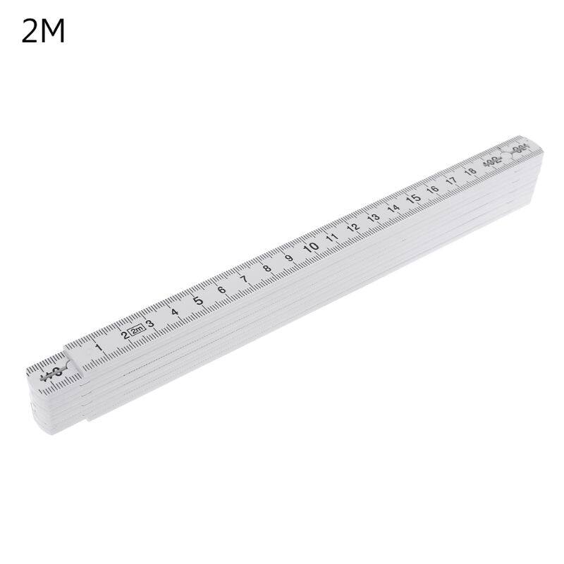 【WEJA】1M 2M 10-parts Folding Carpenters Ruler Lightweight Compact Measuring Stick Slide Fold Up Meter for Woodworking