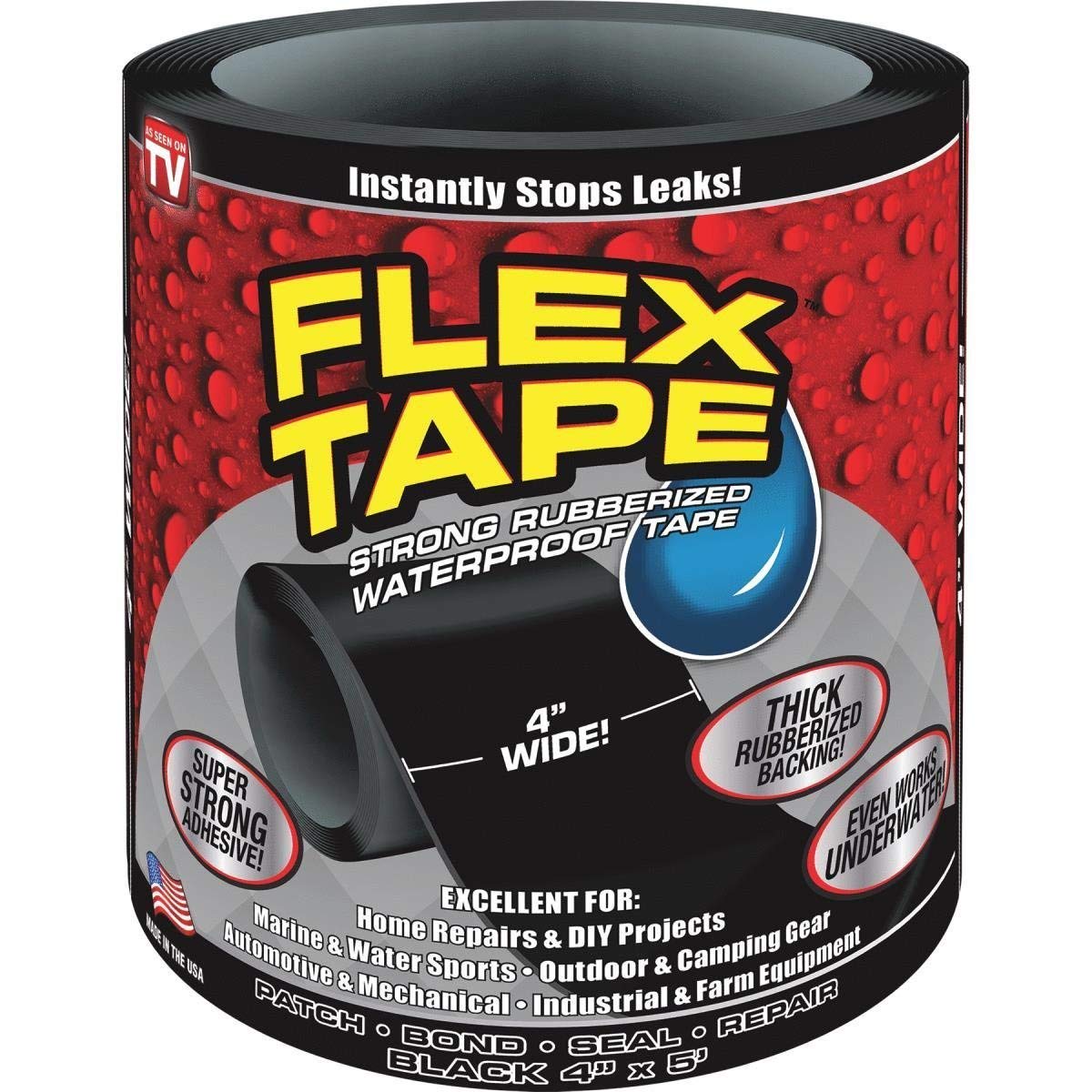 No Leak Tape | Waterproof No Leak Tape | Instantly Stops Leaks | Super Strong Tape | PVC, Roof Leaks Tape