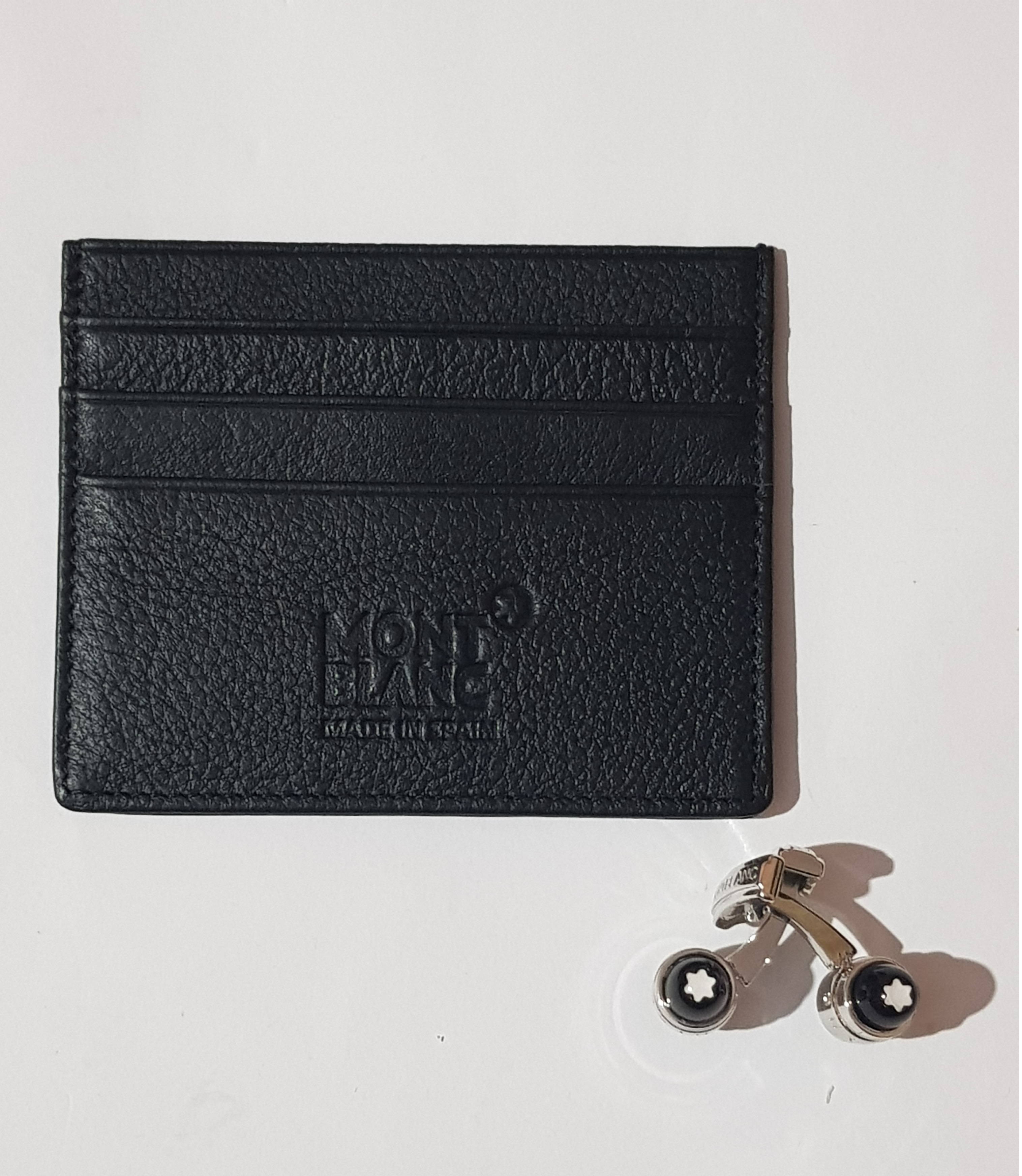Mont Blanc Card Holder with Cufflink. 