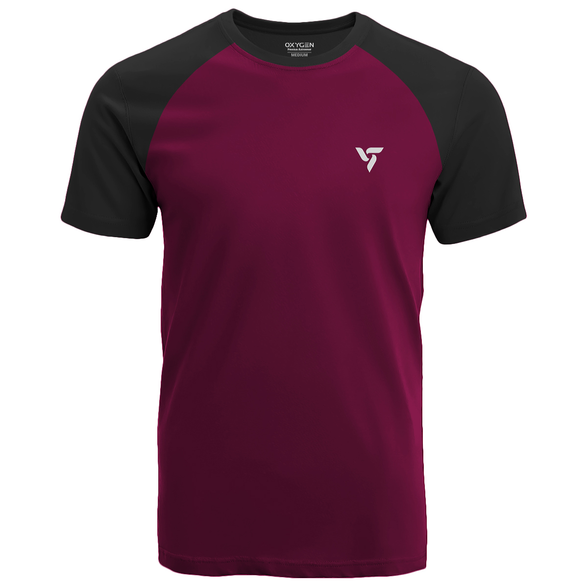 T-Shirt Republic - Maroon & Jet Black Men's Sports T-Shirt