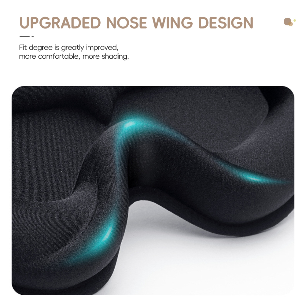 JM 3D Stereoscopic Eye Mask Memory Cotton Sleep Eye Mask Travel Business Trip Nap Shading Eye Mask Eye Cover Patch. 