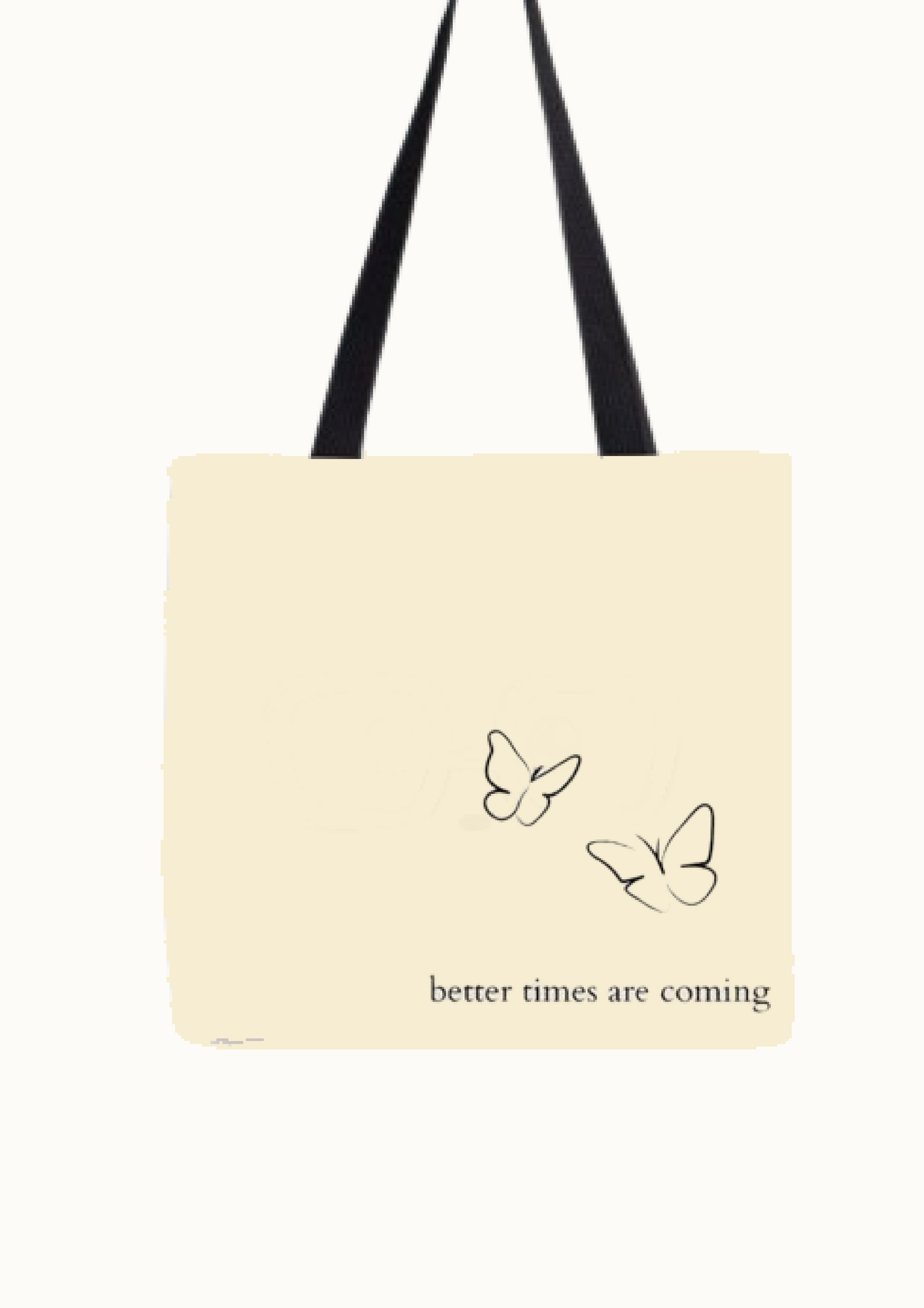Tote Bag with Black Handle - Eco-Friendly Women’s Bag with Zipper. 