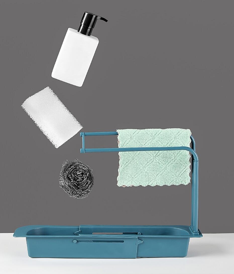 Kitchen Sink Shelf / Kitchen Basket shelf Holder / Kitchen Telescopic Sink Rack Holder / Bathroom Sink Holder with Drainer. 