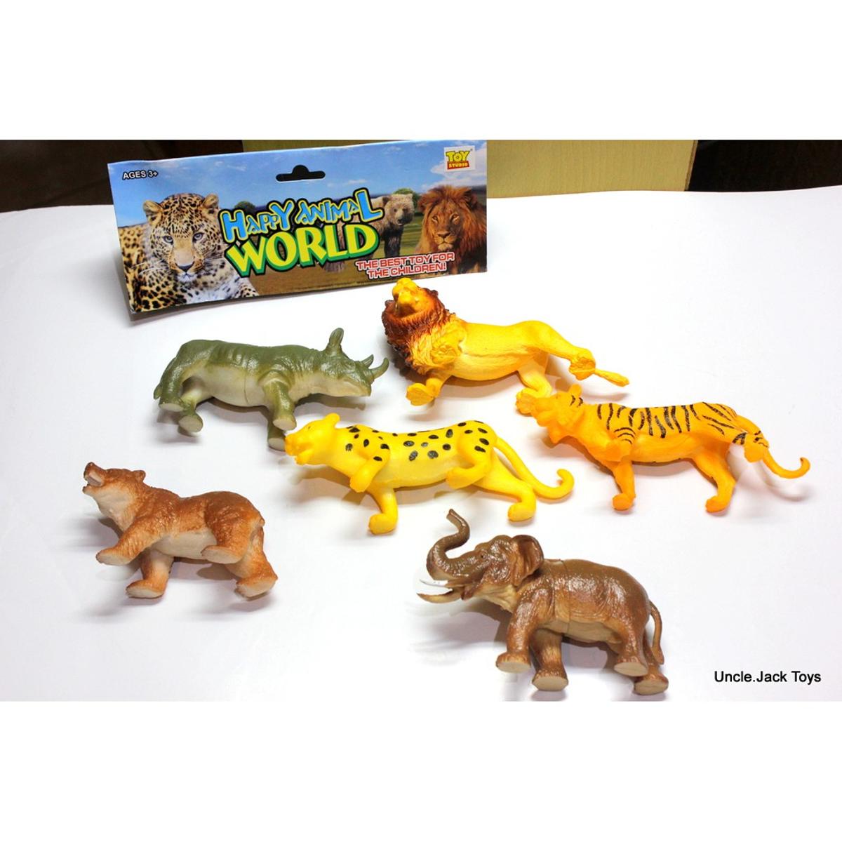 Kids Toys Miniature Animals Happy Animal World Set of