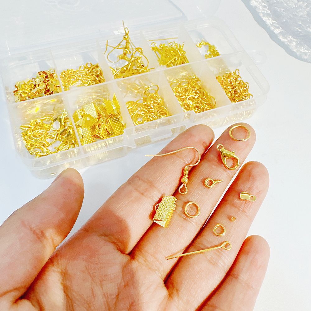DIY Jewellery Accessories Set In 10 Compartments,jewellery Making Set For DIY Jewellery Making. 