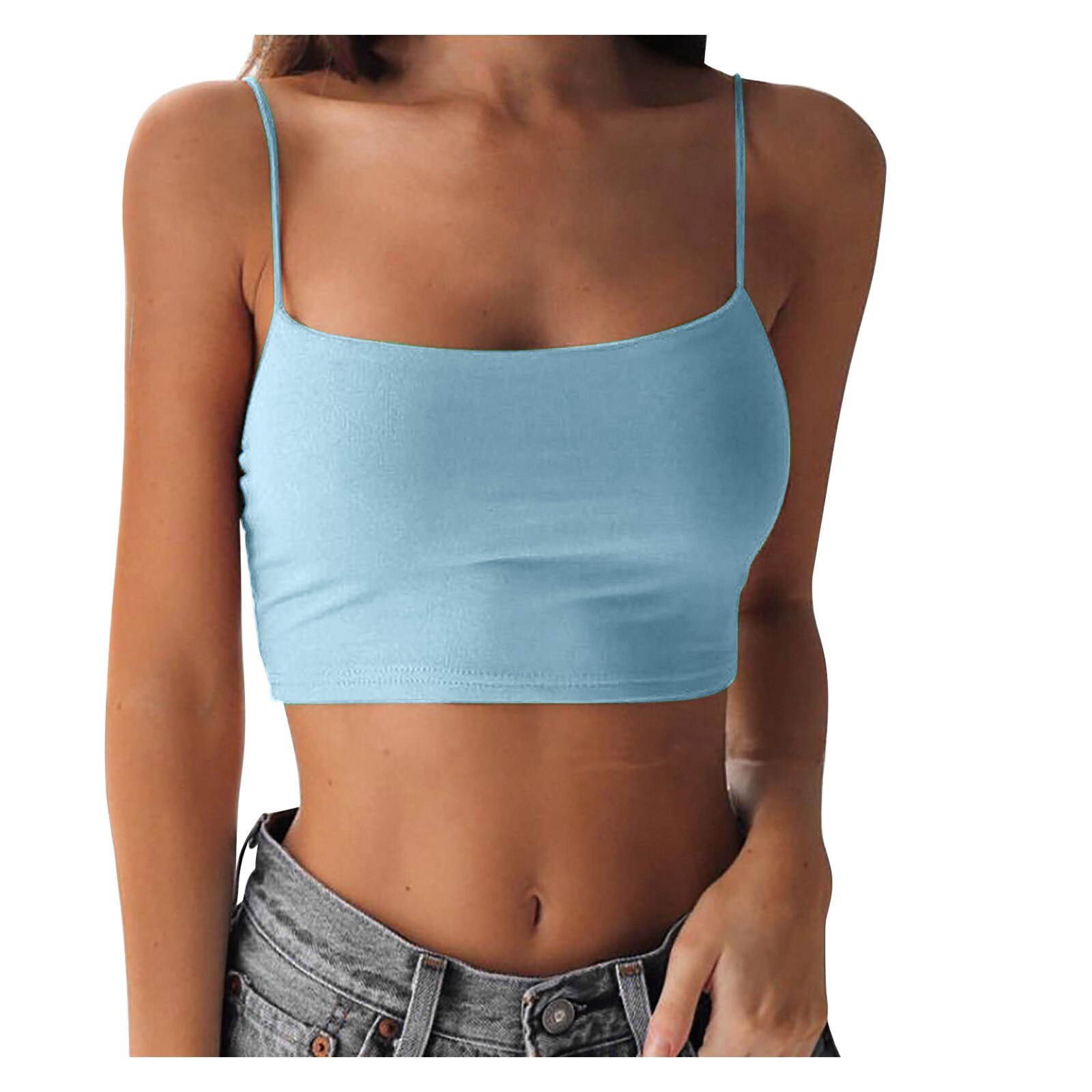 【Happy childhood memories】Tank Top Black Halter CroTops Women Summer Camis Camisole Casual Top Female Sleeveless Cropped Vest. 