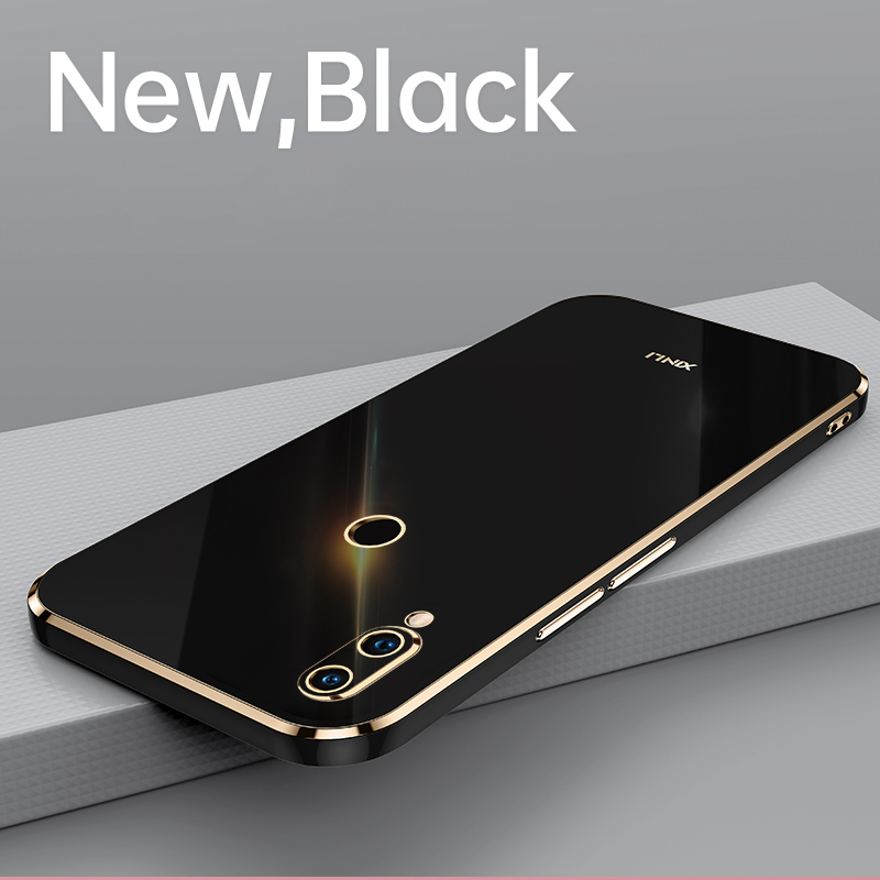 For Huawei Honor 10 Lite Back Cover Luxury 6D Plating Square Frame Shiny Case Camera Lens Protection Soft Silicone Mobile Phone Cases. 