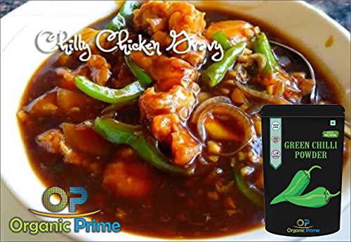Organic Prime Green Chilli Powder | Hari Mirchi | Ready to Use - 500 GM by Organic Prime (FROM INDIA) JEZ. 