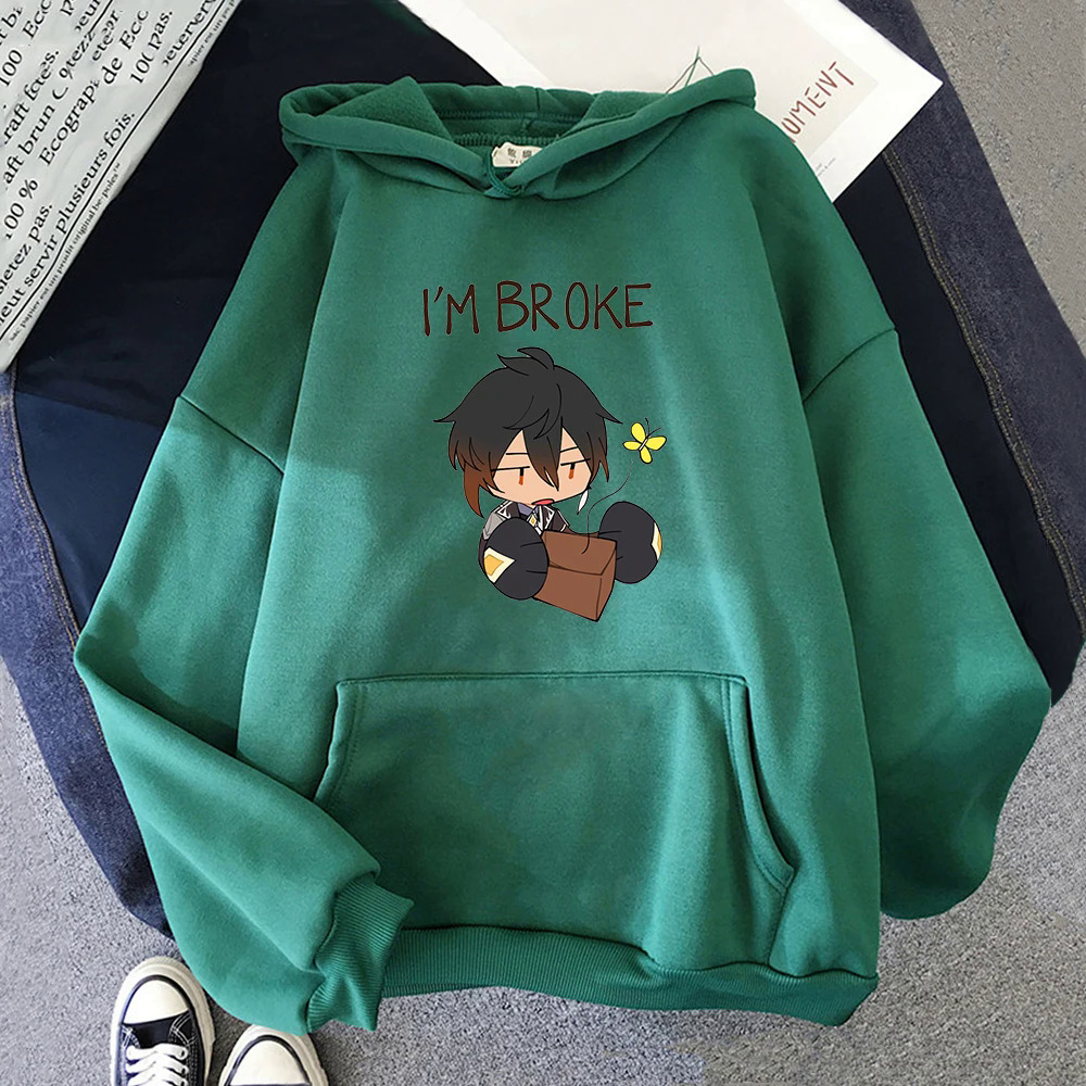 Zhongli Genshin Impact Meme Hoodie Gothic Streetwear Women Long Sleeve Kawaii Clothes Sudadera Y2k Tops Crewneck Sweatshirts. 