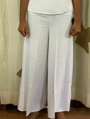 Ladies white hot sale palazzo trousers