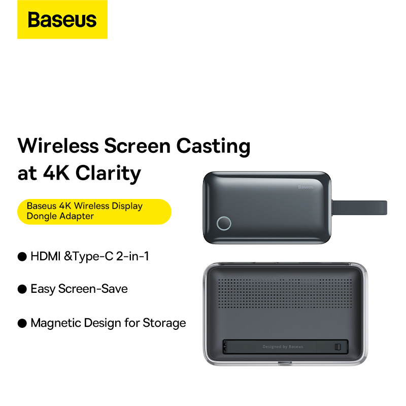 Baseus Transmitter and Receiver for Wireless HDMI 4K 30Hz Black 6 Months Warranty. 