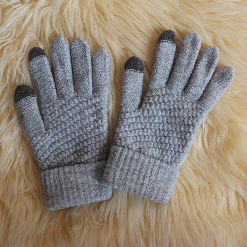 Gloves Men's Winter Riding Warm with Velvet Touch Screen Student Winter Female Cycling Sports Windproof Cold-Proof Men Driving. 