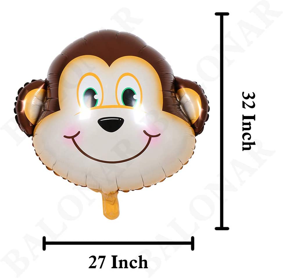 Jungle Animals Foil Balloons, Jungle Birthday Party, Various Sizes, Reusable and Self Sealing. 