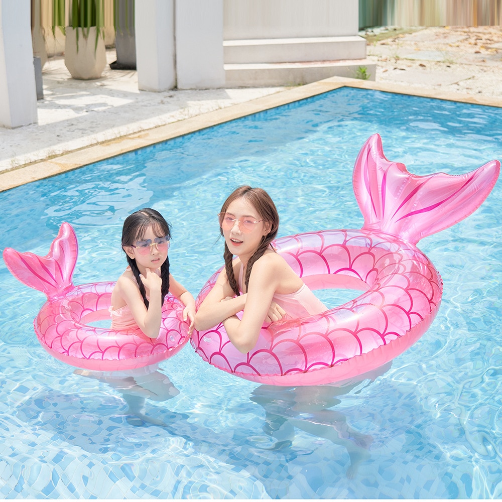 Inflatable Swimming Ring Mermaid Pool Floating Beach Party Toys for Adult Kids Baby Water Play Tube Swimming Mattress Toys. 