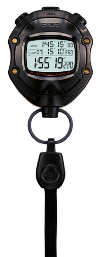 Casio HS-80TW-1EF Digital Black Stopwatch. 