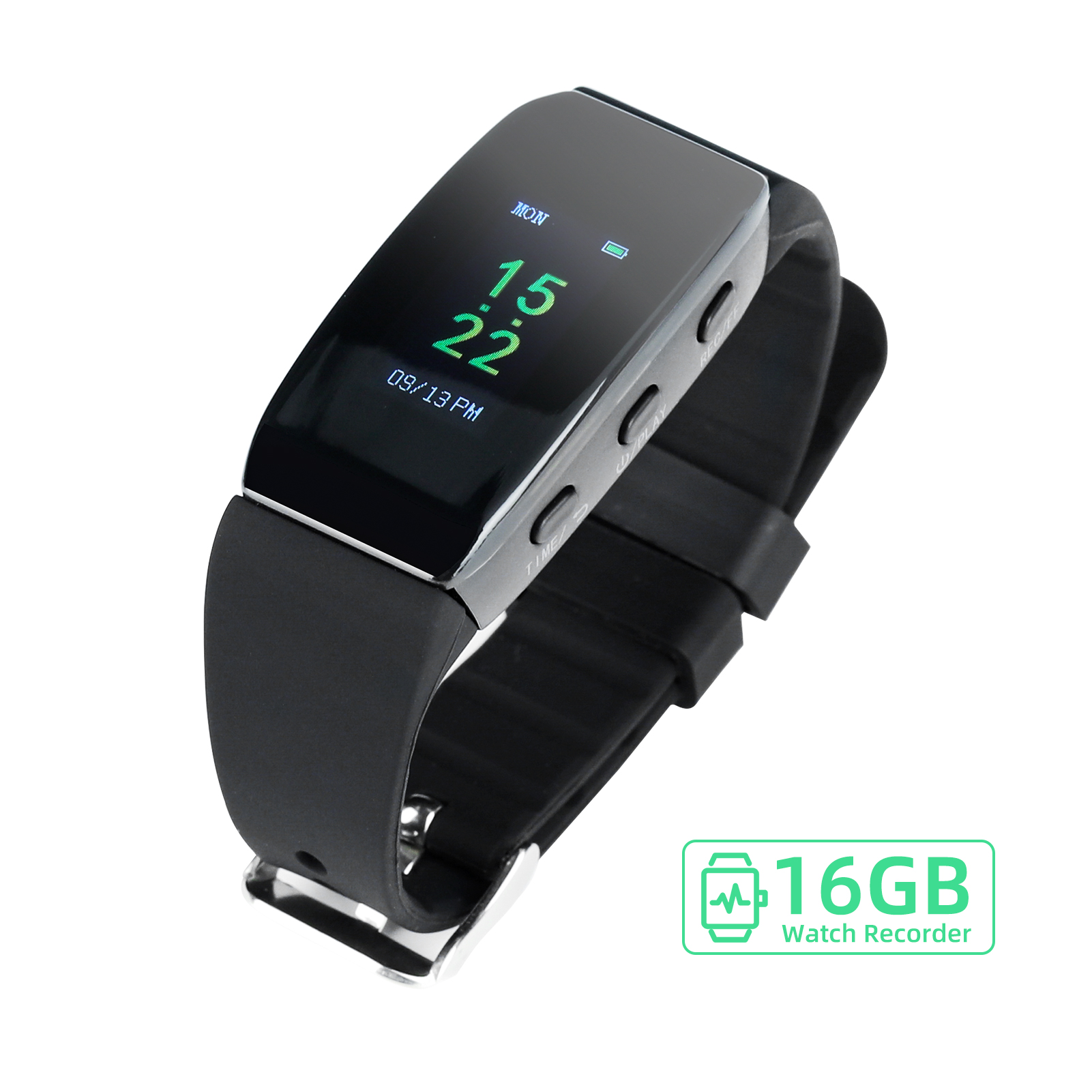 16GB Digital Voice Recorder Watch Audio Dictaphone with Color Screen Display Detachable Wristband MP3 Music Player Voice Activated Recorder Support Date and Time Setting/Password Protection. 