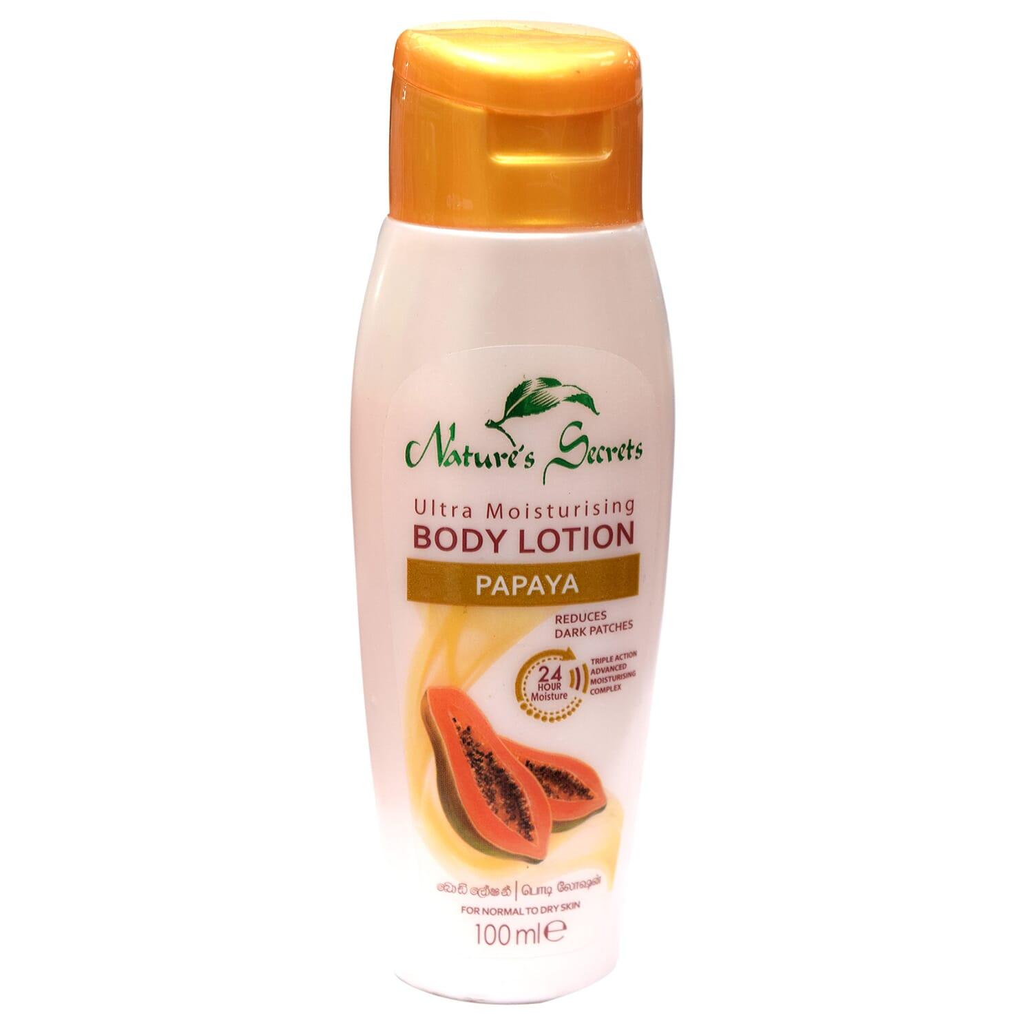 nature secret body lotion for dry skin