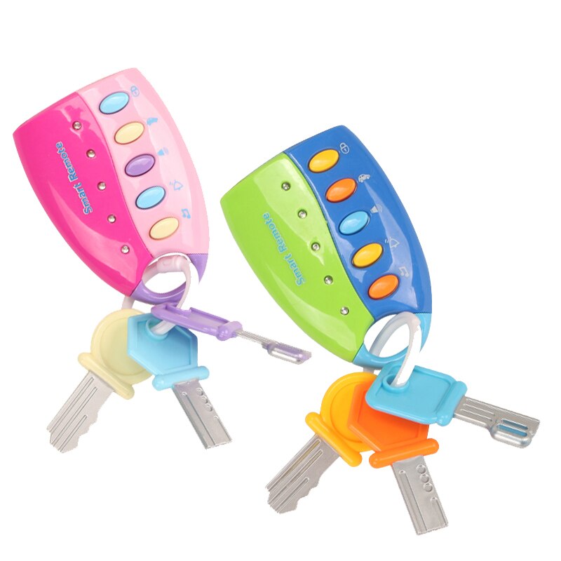 【World Supermarket 2021】children's steering car key remote control sound light effect music baby educational toys gifts boys and girls