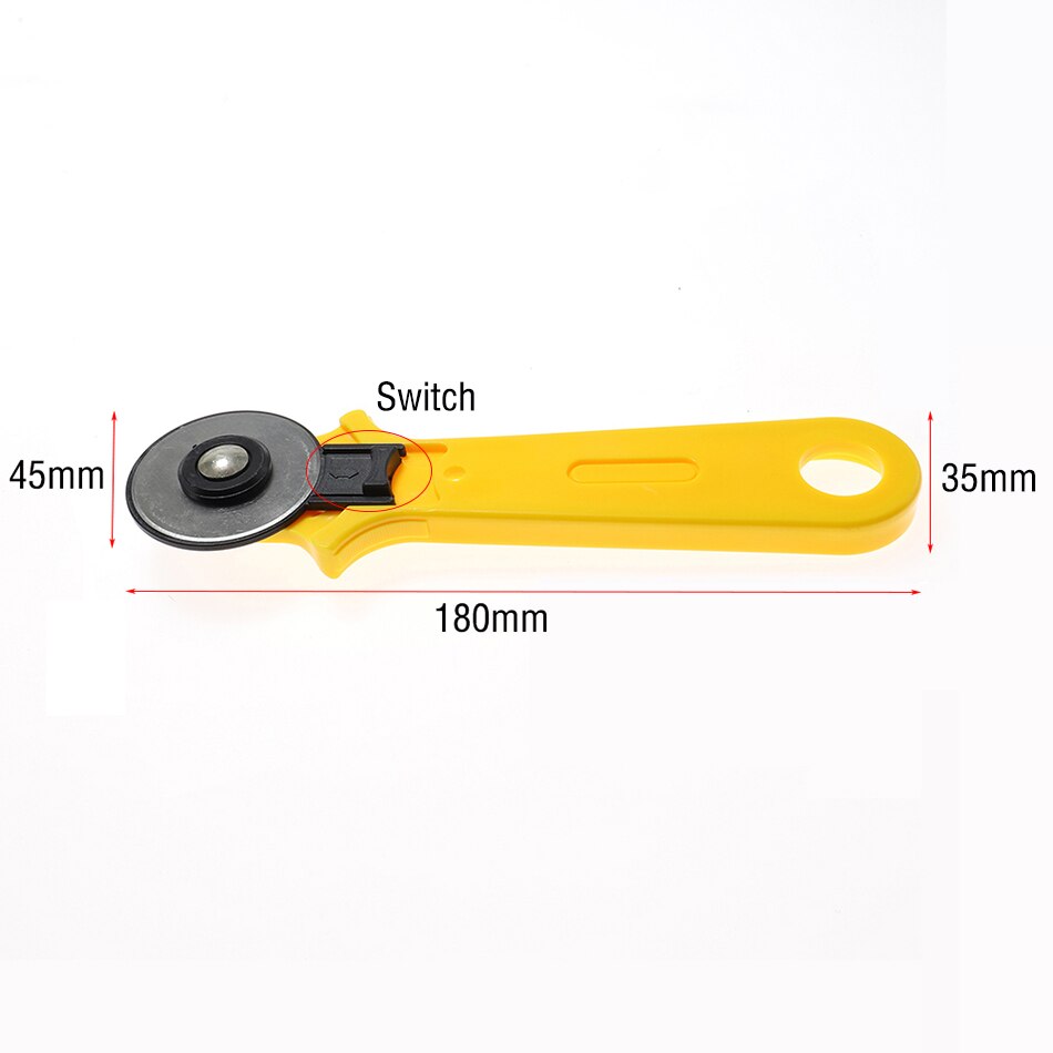 Rotary Cutter 45mm - For Fabric Cutting, Card, Paper, Sewing Quilting and Roller Fabric Cutting Craft Tool. 