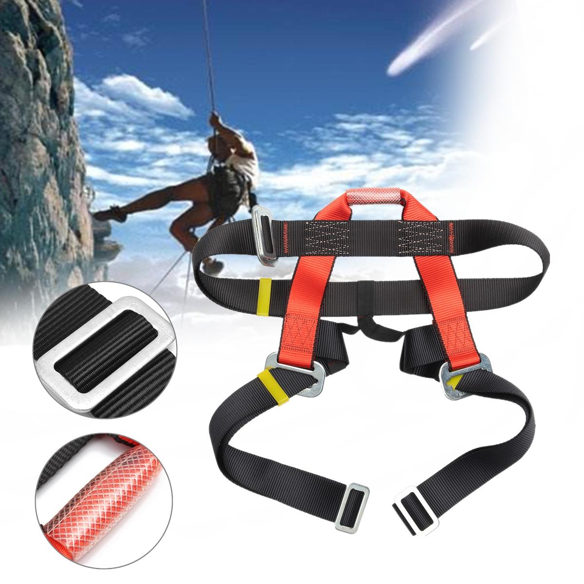 Lightweight Seat Safety Bust Belt Climbing Harness Black