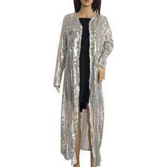 sequin maxi cardigan