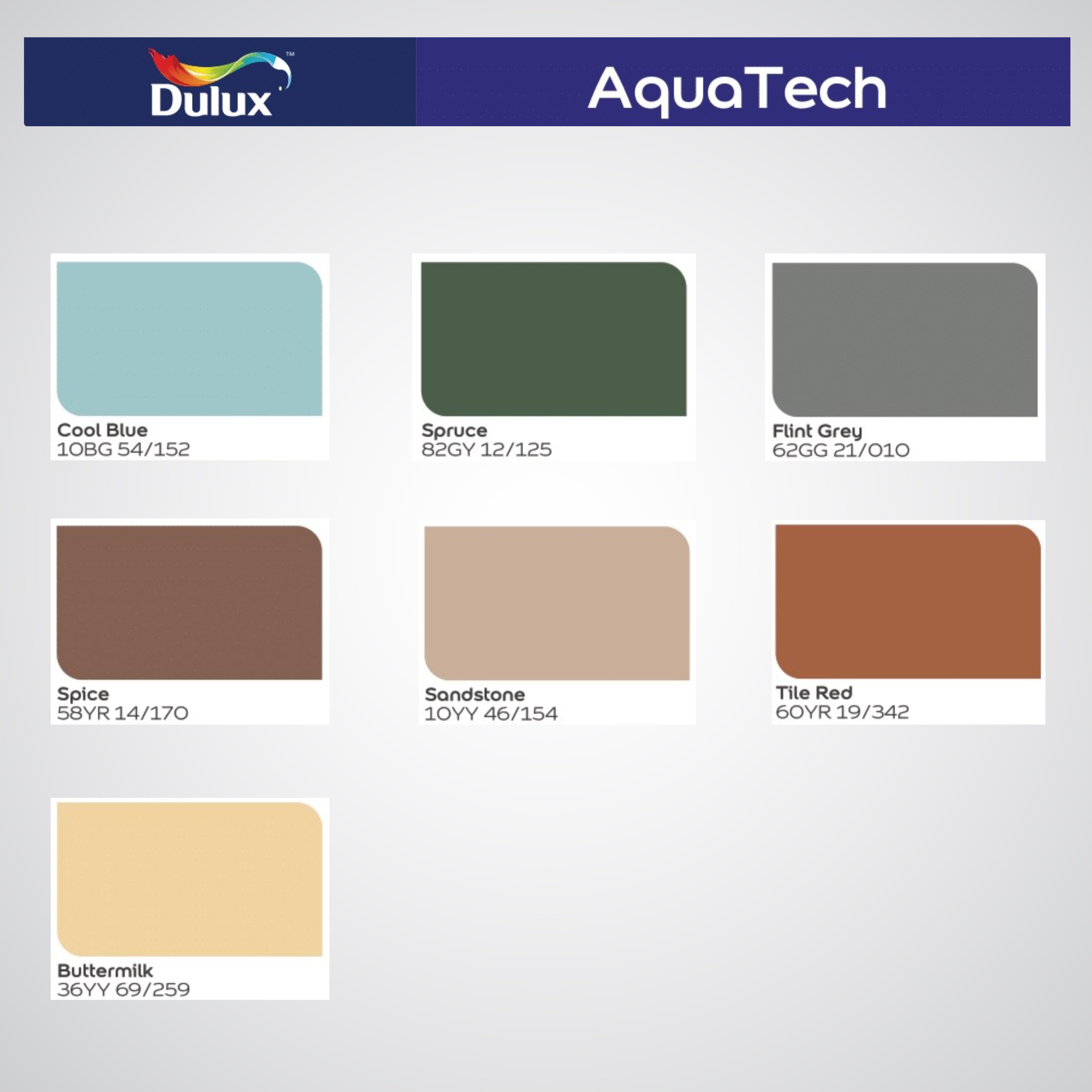 Dulux Aqua Tech Premium Waterproofing Paint Colours 1L. 