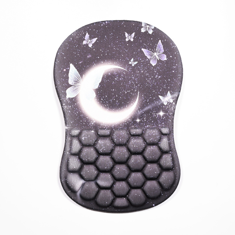 Guangzhou Large New Wrister Protective Mouse Pad Black Stain-Resistant Non-Slip Small Hand Pillow Soft Three-Dimensional Wrist Mat. 