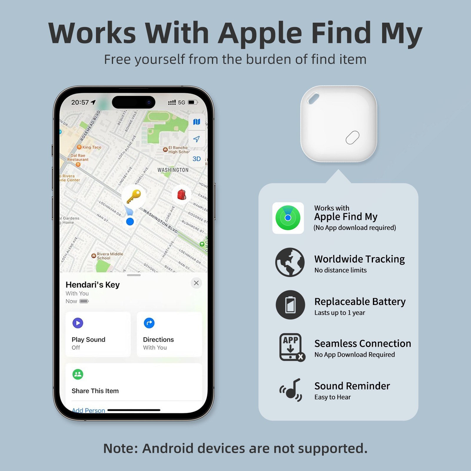 F02 Bluetooth Tracker Keys Finder and Item Tracker Tags 4. 