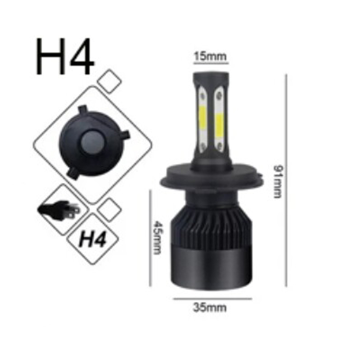 2piece H4 8000K white light LED car headlight car LED headlight headlight fog light headlight. 