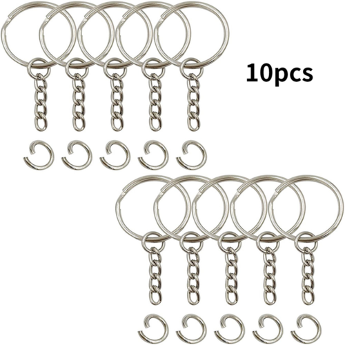 Silver Plated Metal Keychain Ring Split Ring Key Holder Rings Key Ring. 