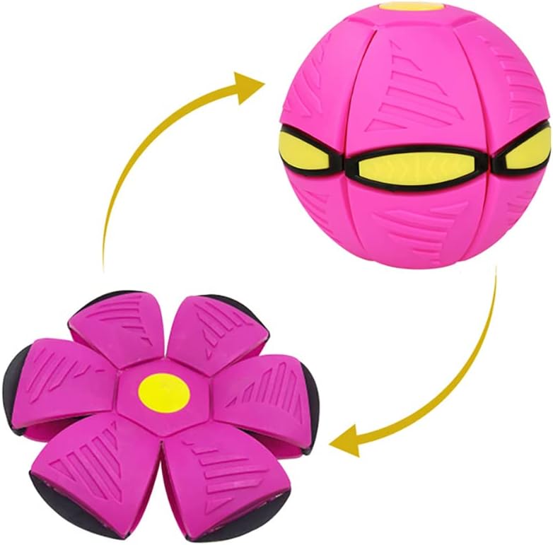 Magic Flying Saucer Ball UFO Flat Throw Disc Ball with LED Light Toy Outdoor Kid's Sports Balls toy. 