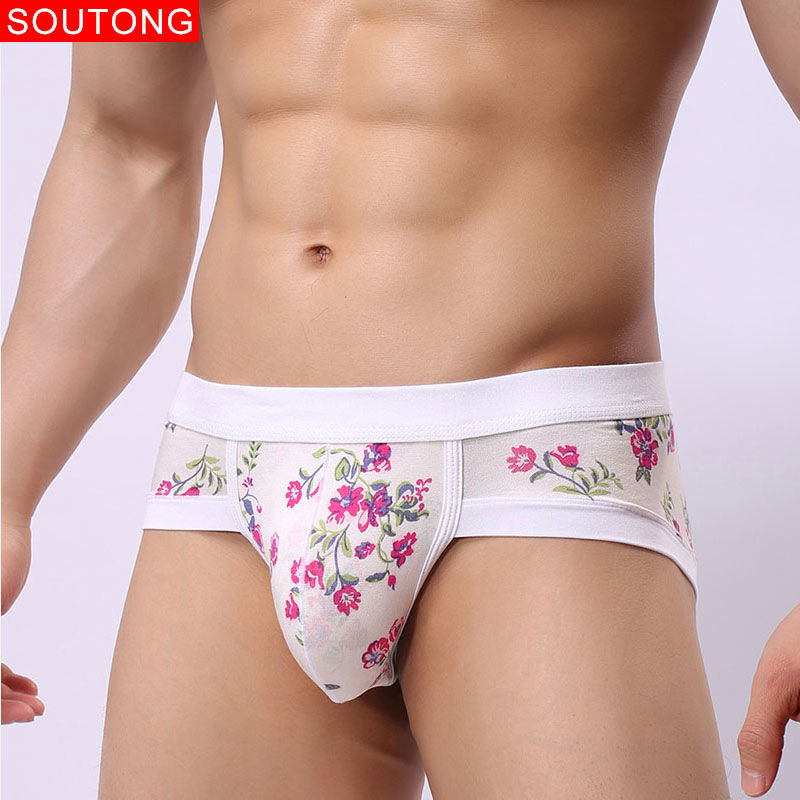 Underwear Men's Briefs Men's Modal Mid-Waist Breathable Comfortable Underpants Youth Trendy Personalized Printed Shorts