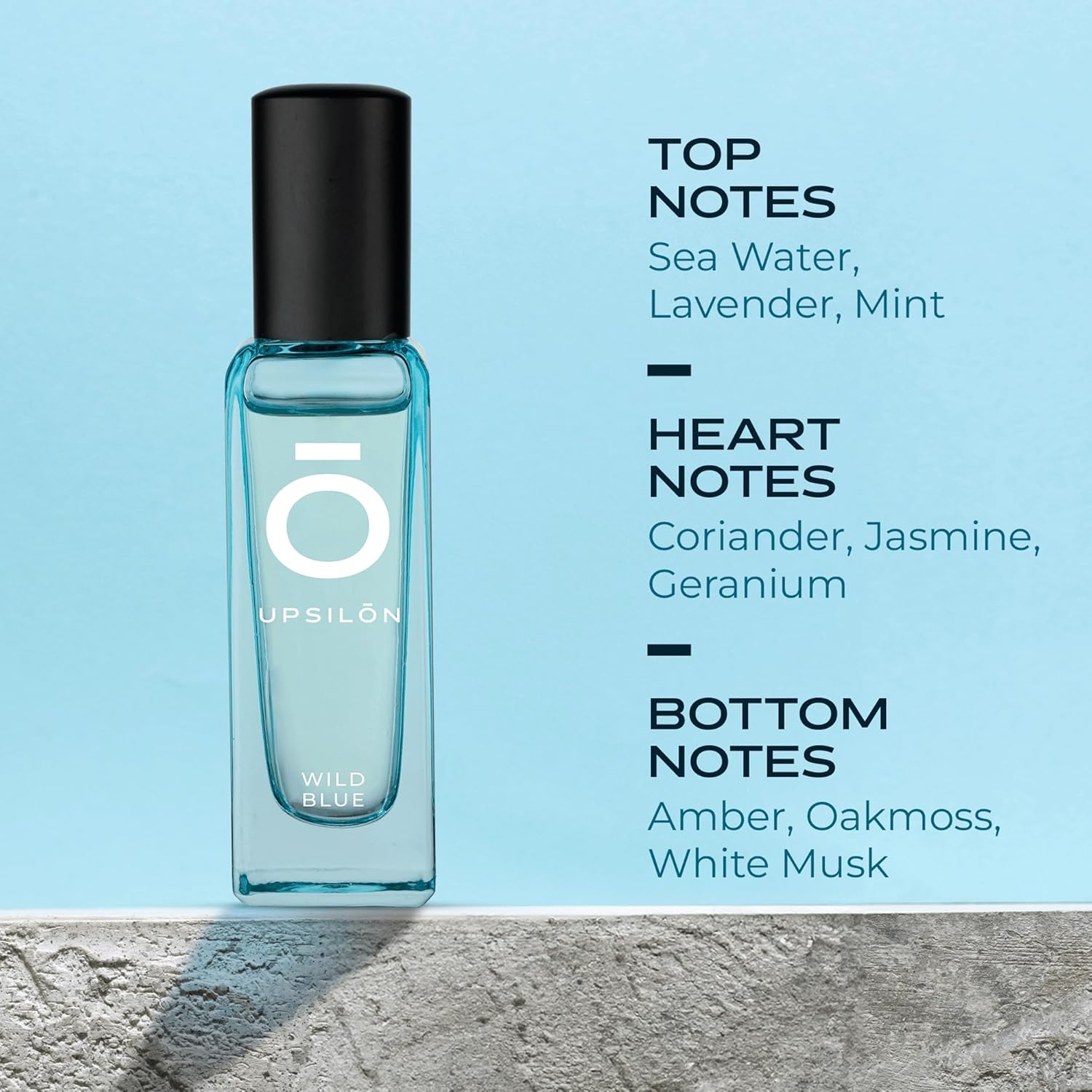 UPSILON Wild Blue Aqua Perfume for Men 20 ml, Eau De Perfume, Long Lasting Fresh & Powerful Fragrance, Mens Perfume Spray, Travel Friendly, Luxury Scent, Pack of 1(FROM INDIA)NUZ. 