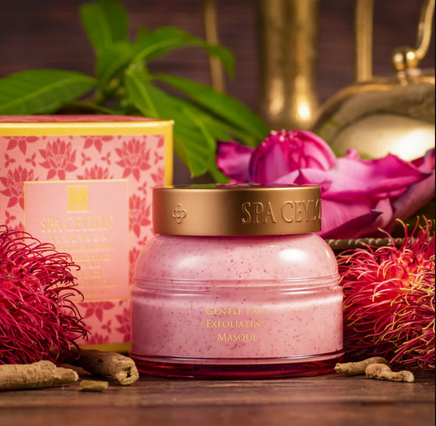 Spa Ceylon Lotus & Rambutan - Active Cell Extract + Vitamin B Plus Gentle Face Exfoliating Masque - 100g. 