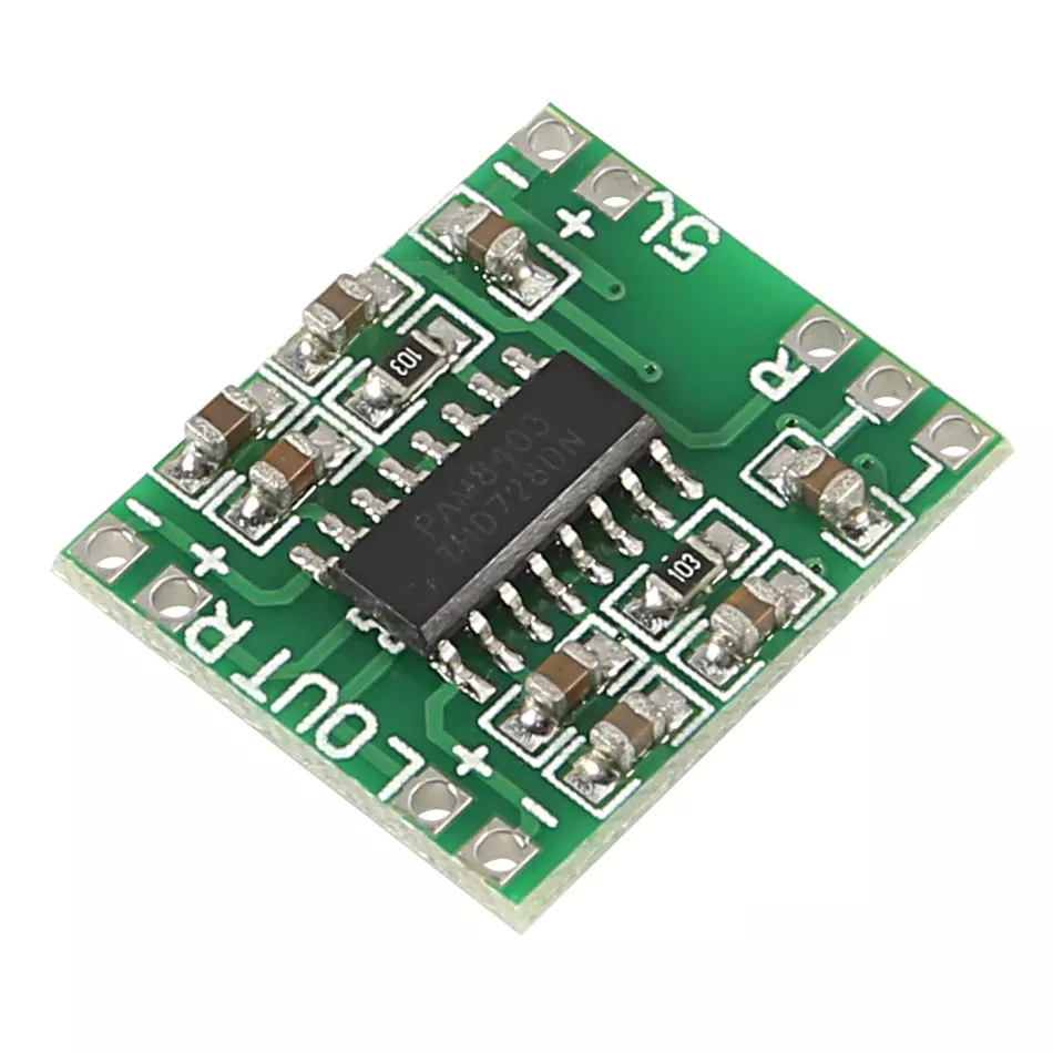 DC 5V PAM8403 Audio Amplifier Board 3W Plus 3W Stereo Class D Module with USB Power Ultra Mini Design. 