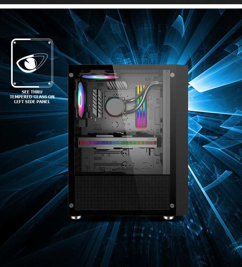 Armaggeddon-Kagami K2 Excellent ATX Gaming PC Casing with RGB Lightning Effect. 