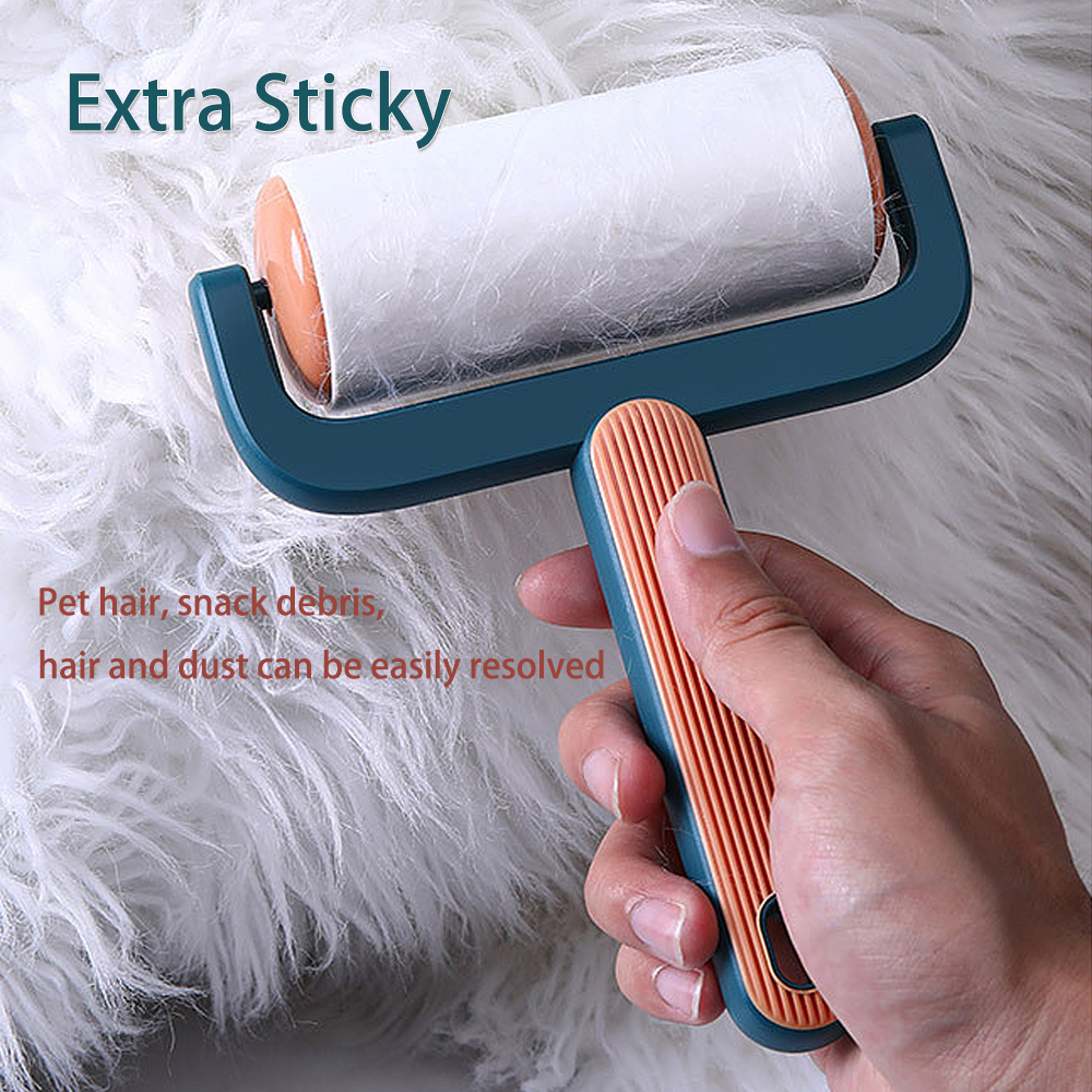 Reusable Sticky Lint Roller, Portable Pet Hair Sticky Roll Dust Hair Remover Cloth Sofa Curtain Bedsheet Cleaner. 