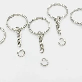 Silver Plated Metal Keychain Ring Split Ring Key Holder Rings Key Ring. 