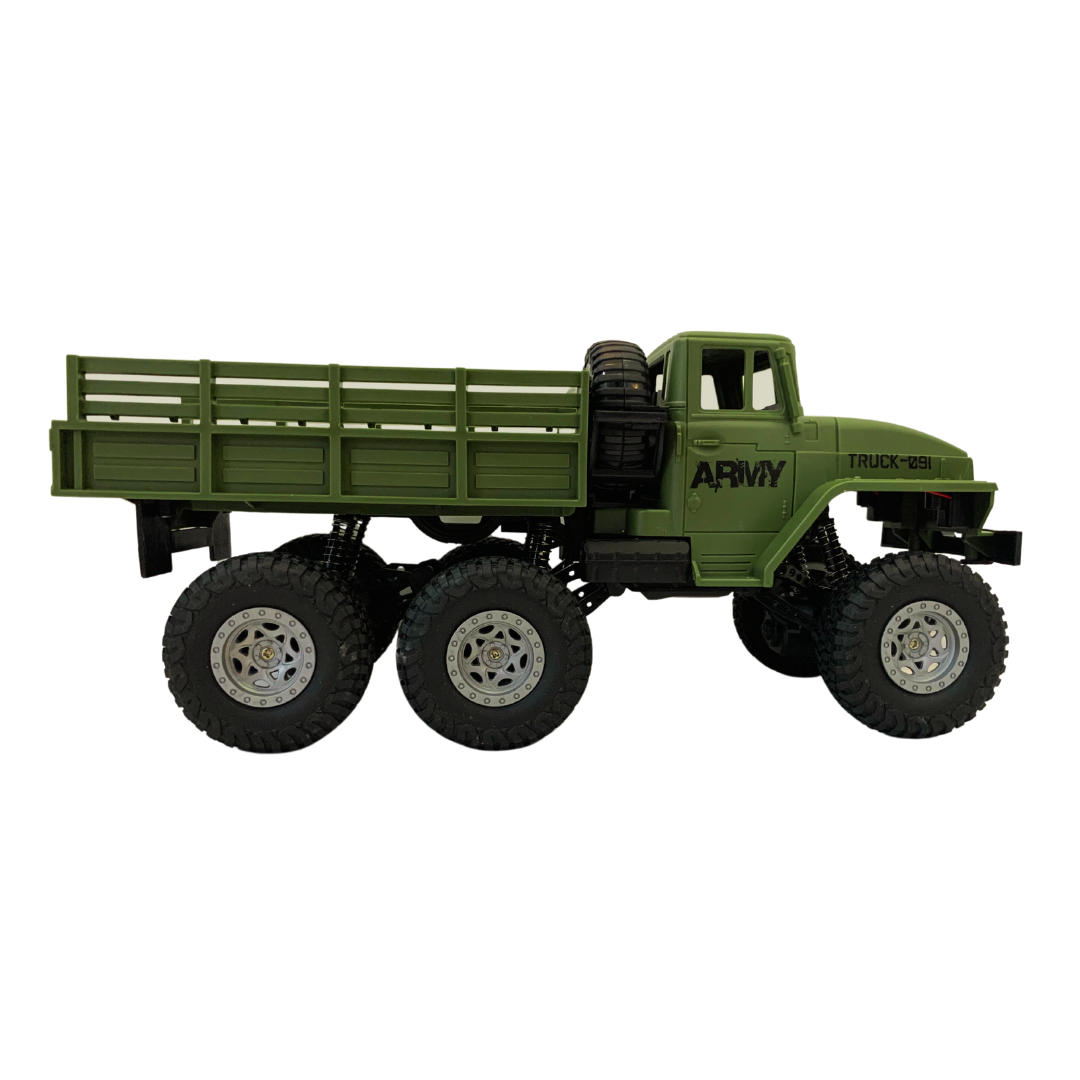 RC Car, 1/16 Model Remote Control Six-Wheel Drive Military Truck RC Toy Car (Green). 