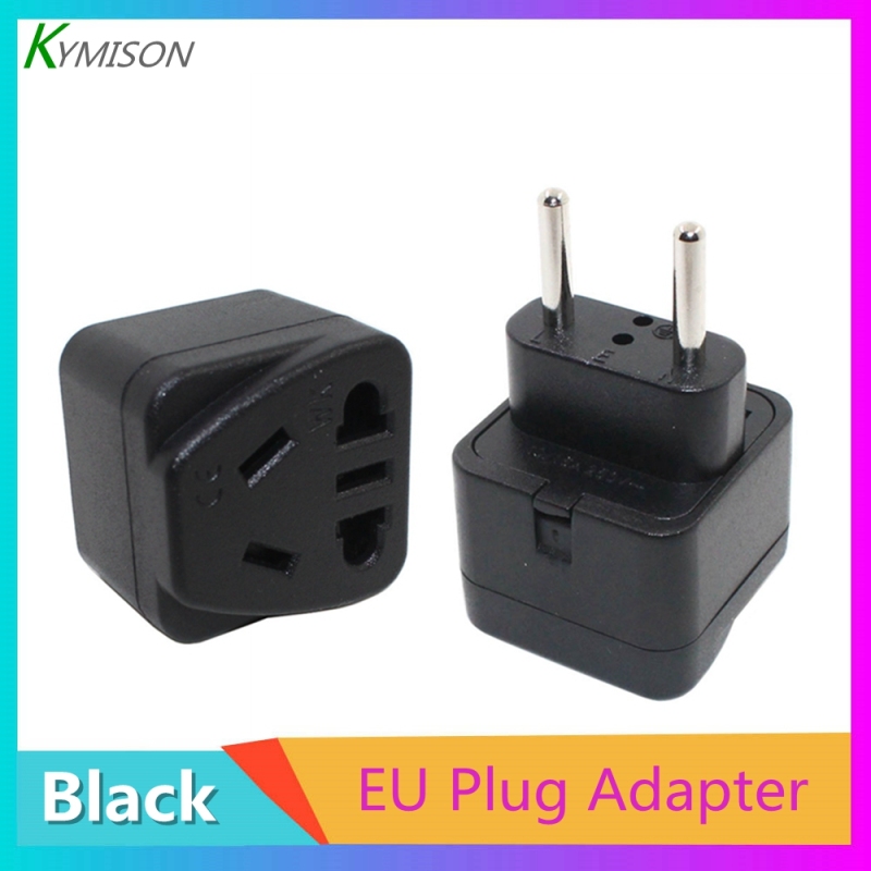 European Standard 2 Round Pin 4.0mm Travel Adapter, Convert US/EU/China Socket To EU Indonesia Plug Converter Travel Adapter 10A 250V. 