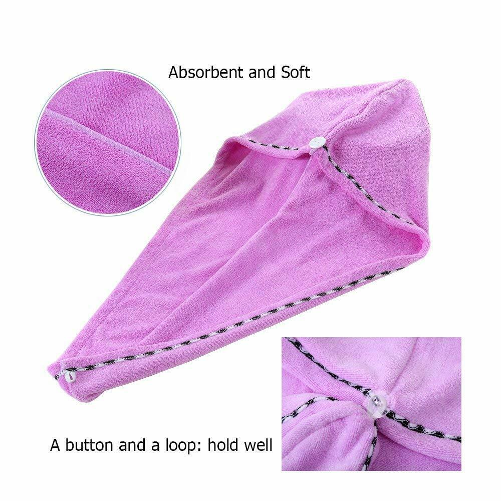 Microfiber Hair Towel Wrap Super Absorbent Quick Dry Hair Turban Women. 