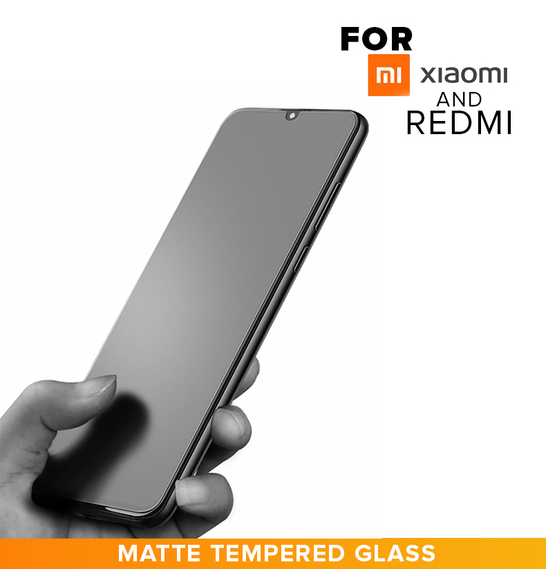 Redmi Note Mi A3 Matte Tempered Glass Full Glue Anti-Fingerprint