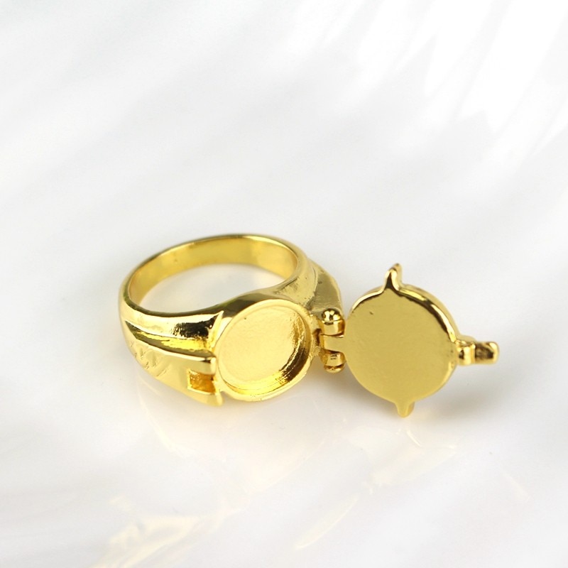 dongsheng DC Comics The Flash Reverse-Flash Ring Can Open Cover Lightning Logo Superhero Jewelry Cosplay for Men Women-25. 