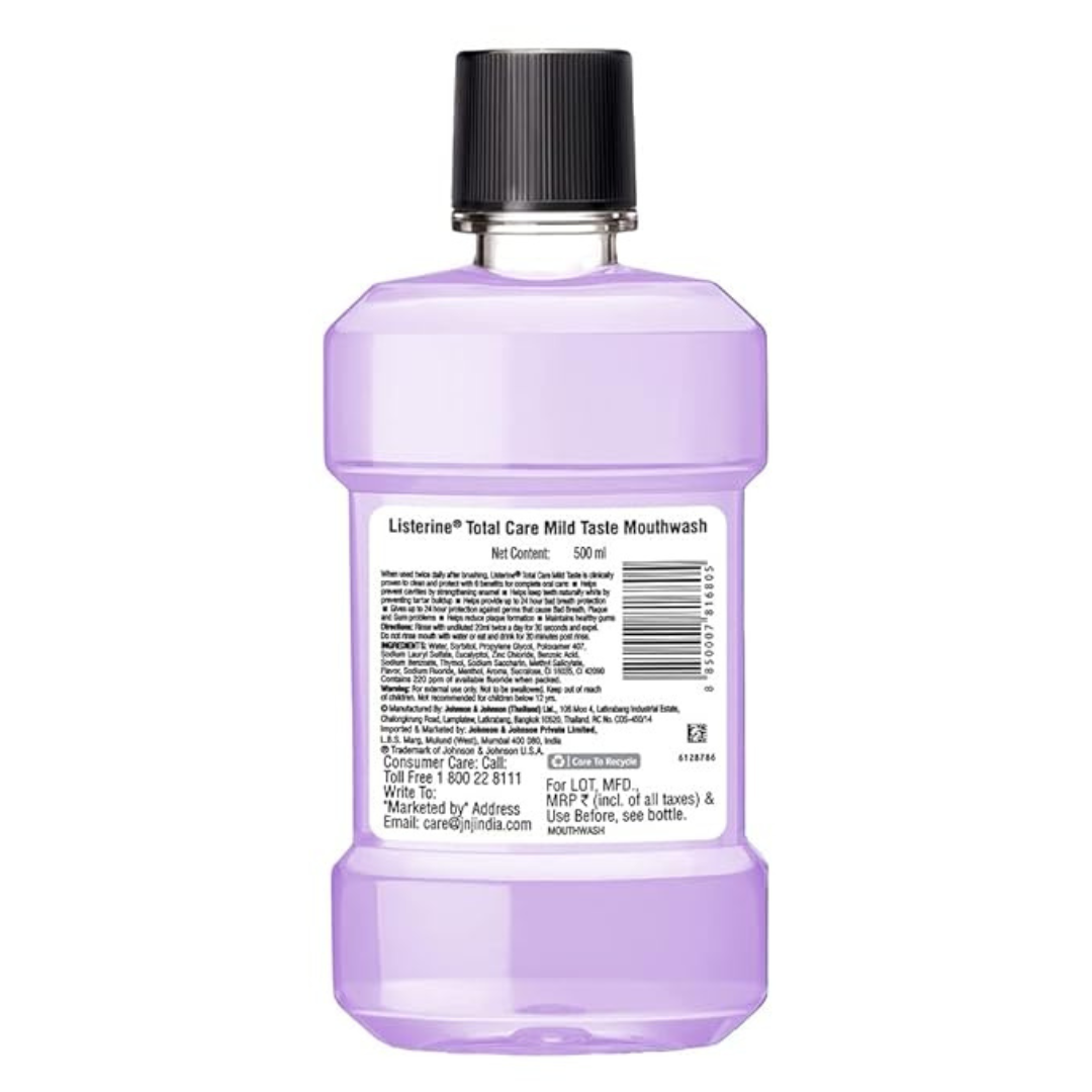 Listerine Total Care Mouthwash Mid Taste - 250ml 500ml. 