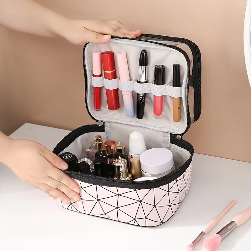 Mkpcw portable travel makeup cosmetic approcher bags organizer multifunction case toiletry bags for women