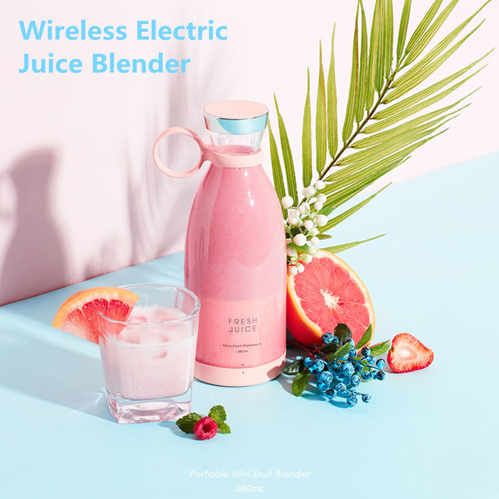 Fruits Portable Juicer Blender Wireless Baby Feeder Kids Easy Juice Maker Carry In Hand Bottle with Tight Lid. 