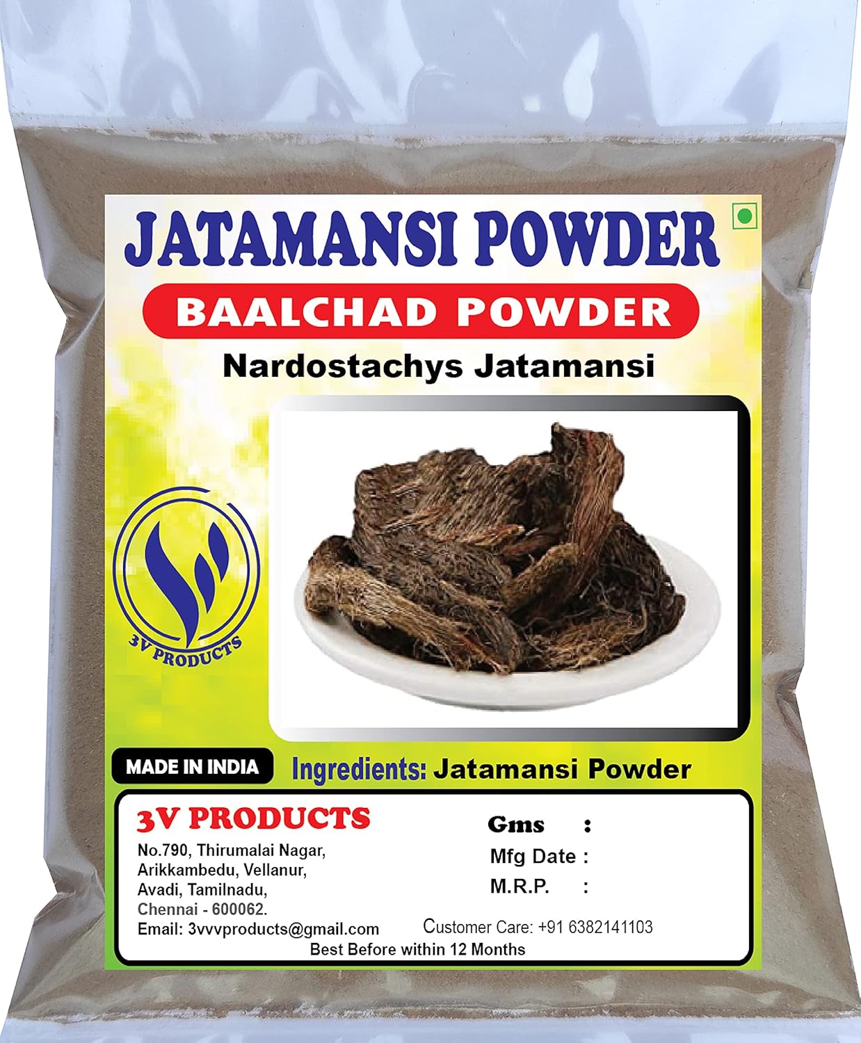 3V PRODUCTS Jatamansi Powder - Pack of 2x50g (100G) | Daraz.lk