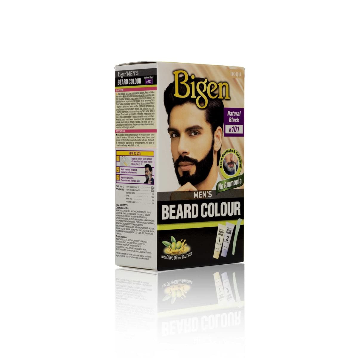 Bigen Men's Beard Color, Natural Black B101. 
